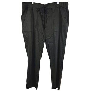 Buffalo David Bitton Womens XL Black Pull-On Drawstring Pants Loose Fit NWOT